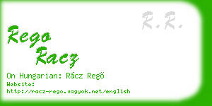 rego racz business card